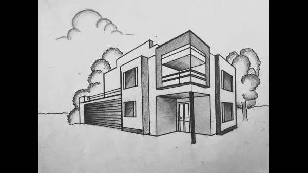 Архитектурная зарисовка здания