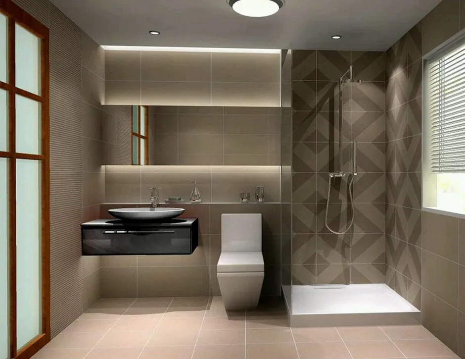 Проект интерьера ванной комнаты