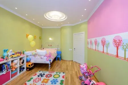 Отделка потолка - Дизайн детской комнаты для девочки