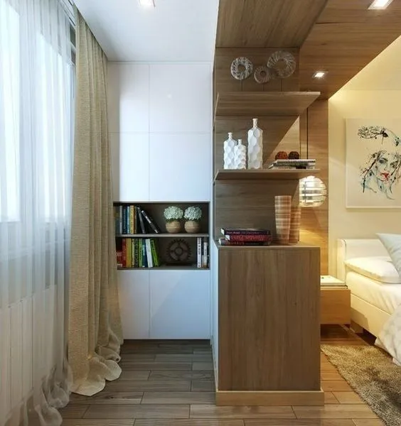 дизайн спальни с балконом