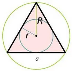 площадь данного треугольника