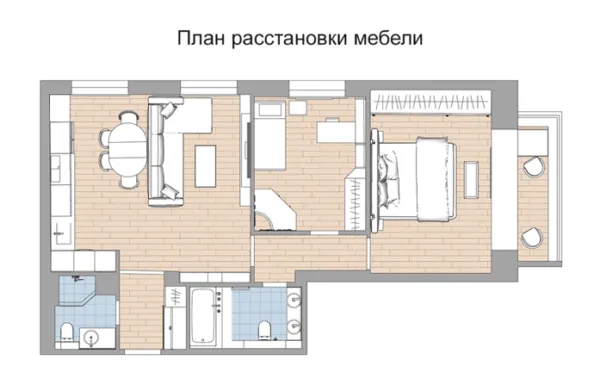 План с расстановкой мебели
