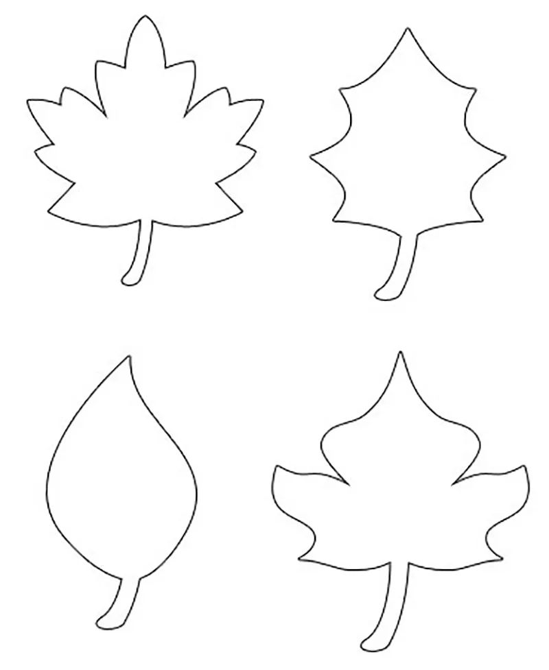 Трафареты листьев, шаблоны листьев: листья для вырезания распечатать