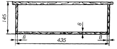 чертеж магазинной рамки Дадана Блатта с размерами