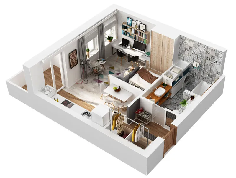 В маленькой квартире важно увеличить «полезную площадь»