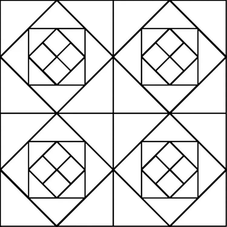 Геометрический орнамент в квадрате
