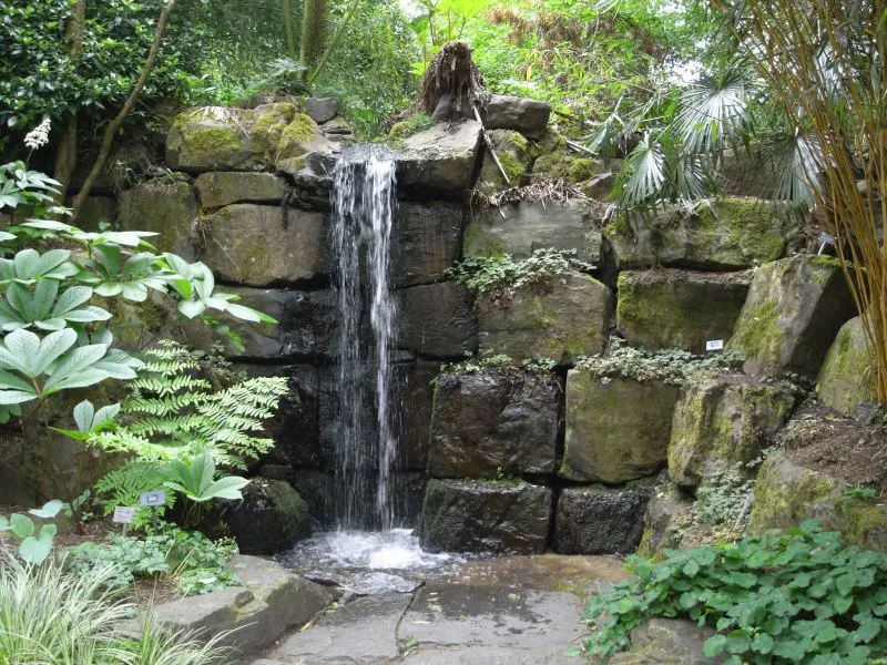 Маленький водопад в саду