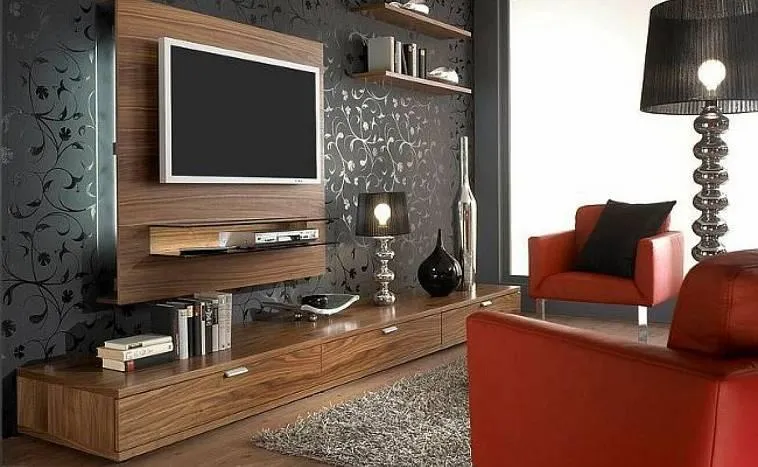 На каком расстоянии от пола вешать телевизор на стену в гостиной, спальне