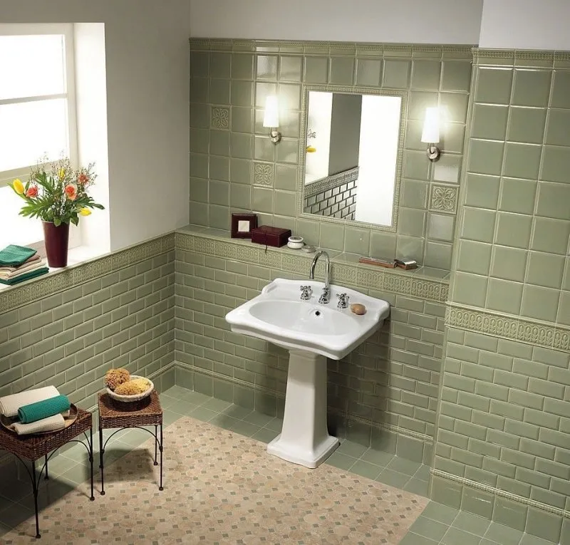 Раскладка плитки в ванной - схемы и методы размещения облицовочного материала, подбор дизайна, фото