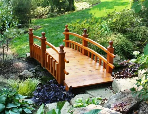 деревянные мостики для сада фото