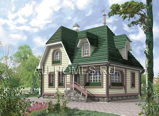 Проект деревянного загородного дома в стиле северного модерна D-132-1D площадью 131.50 кв.м и материалом дерево