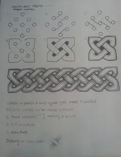 Doodle Patterns, Celtic Designs, Celtic Knotwork, Celtic Art, Celtic Knots, Celtic Dragon